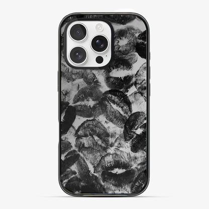Black Lips Pattern Phone Case Anti Yellow Silicone Case