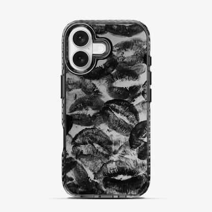 Black Lips Pattern iPhone 17 Case