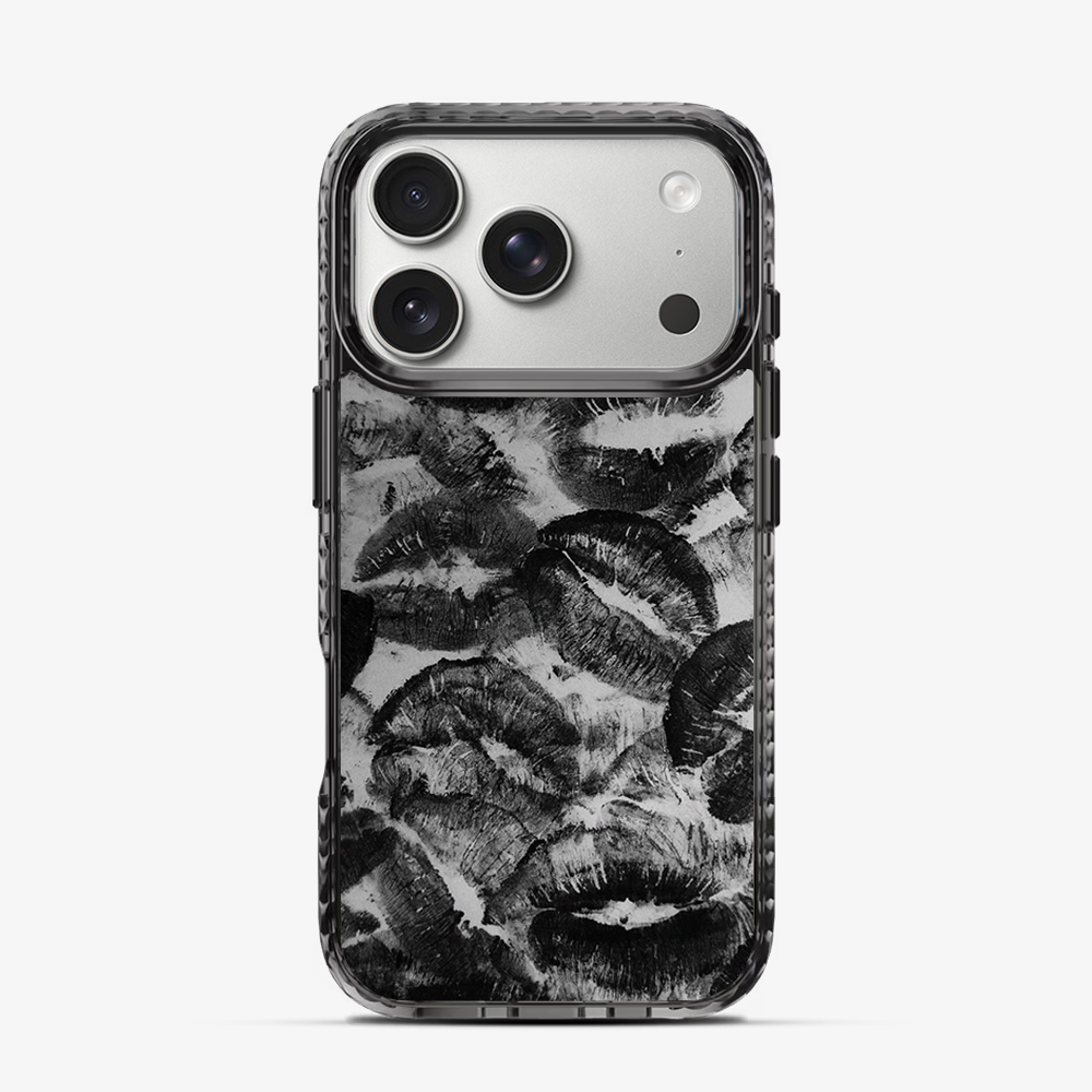 Black Lips Pattern iPhone 17 Pro Case