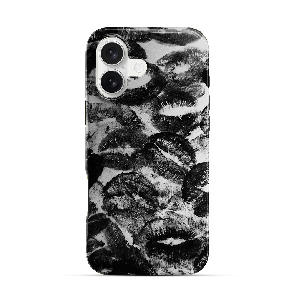 Black Lips Pattern iPhone 17 Case