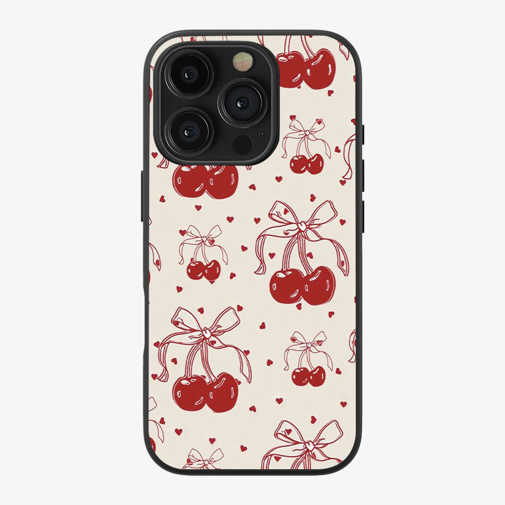 Cherry And The Bow Phone Case Clear Silicone Case