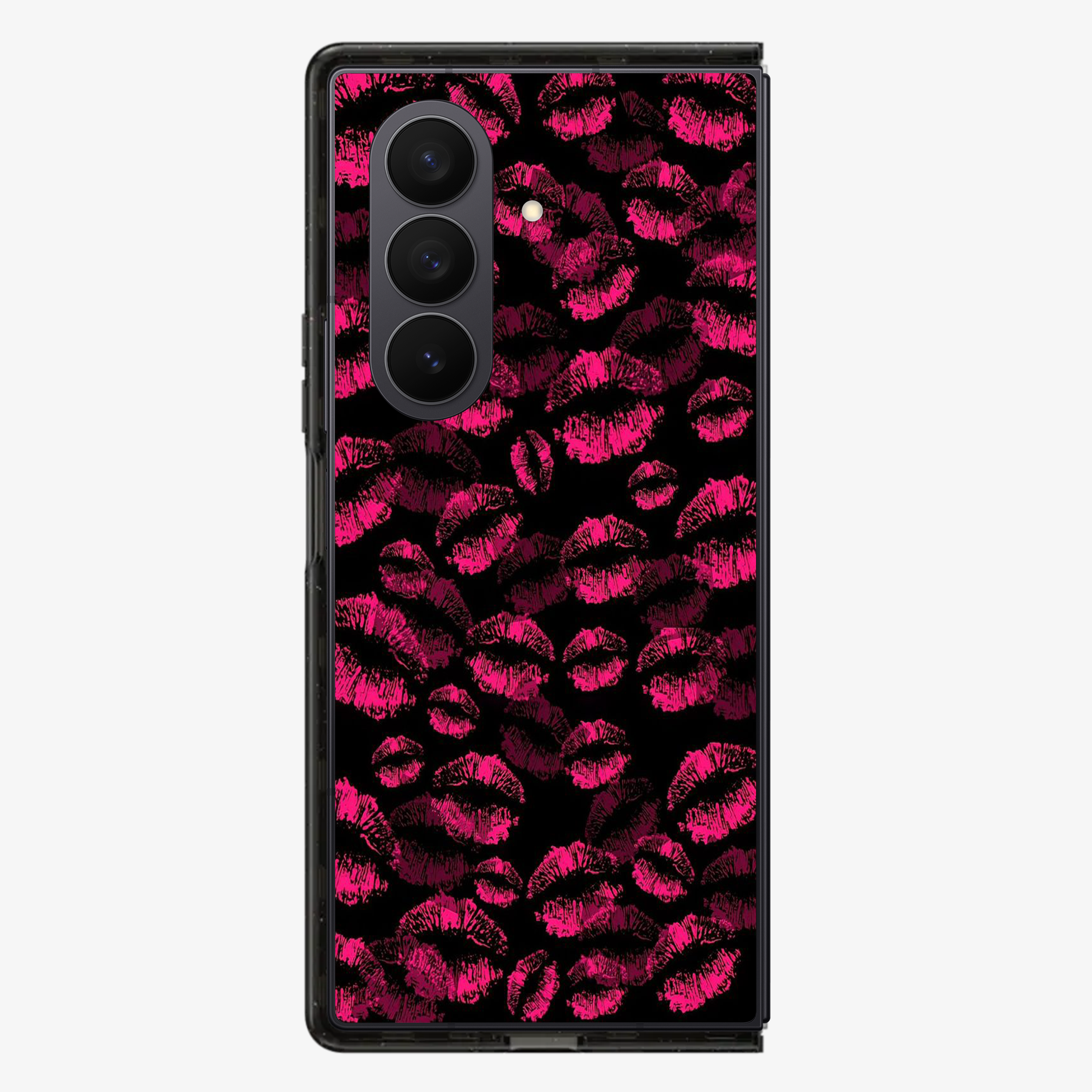 Pink Lips Pattern Samsung Z Fold Phone Case
