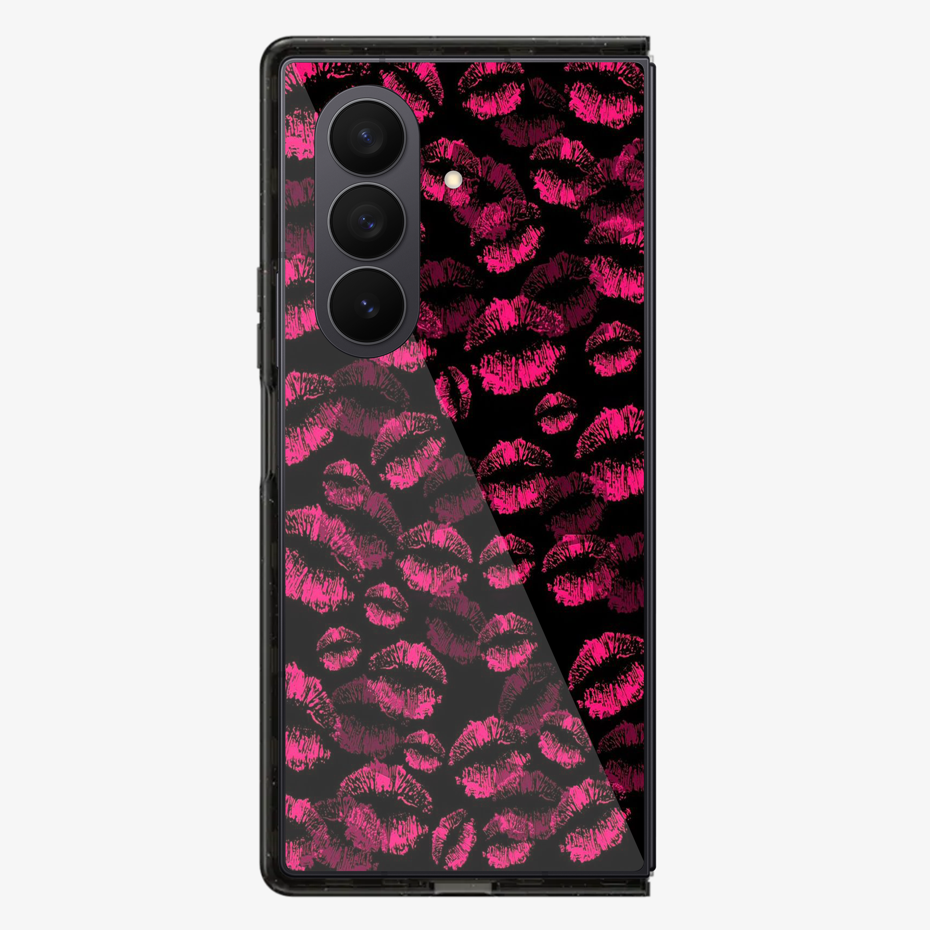 Pink Lips Pattern Samsung Z Fold Phone Case