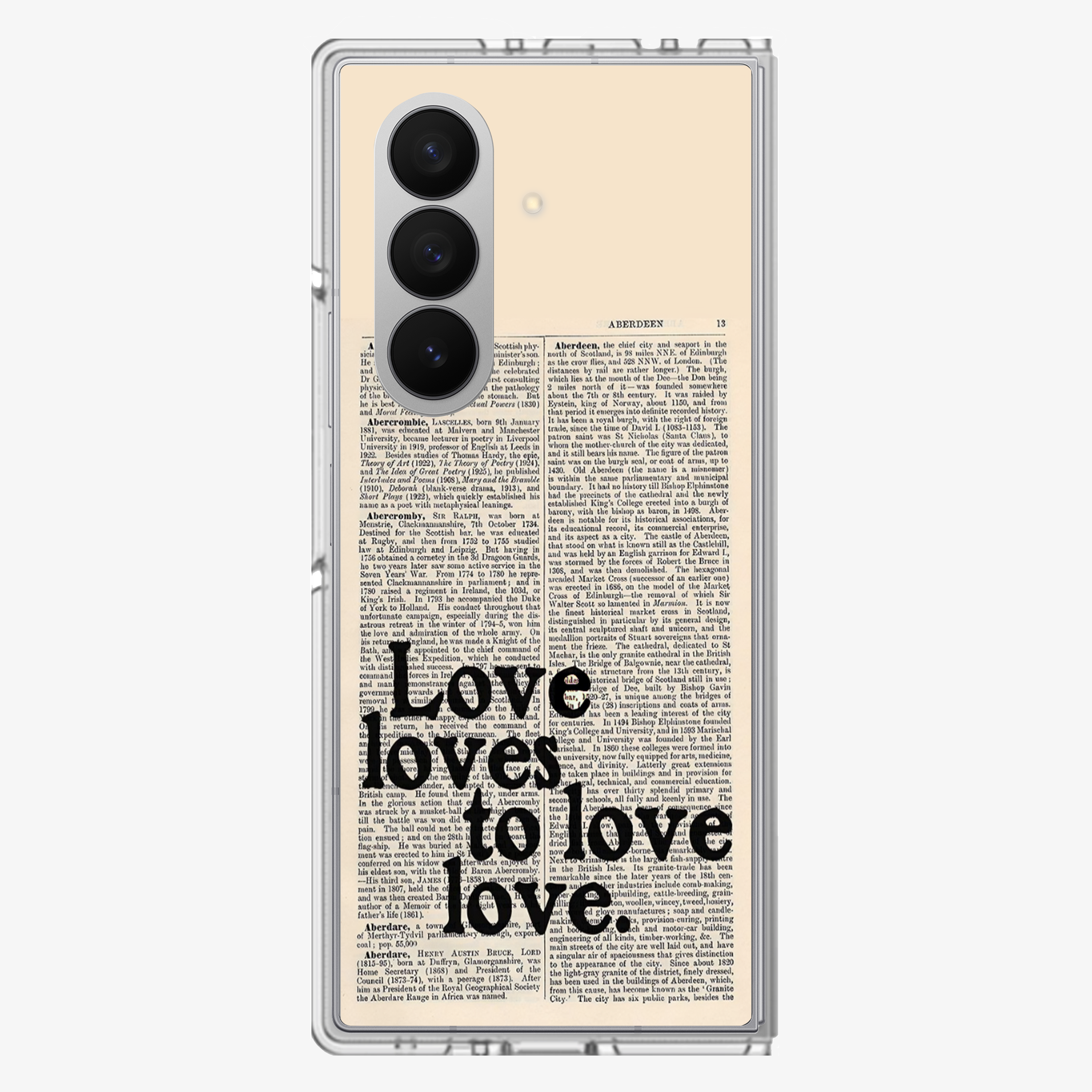 Love Loves to Love  Samsung Z Fold Phone Case