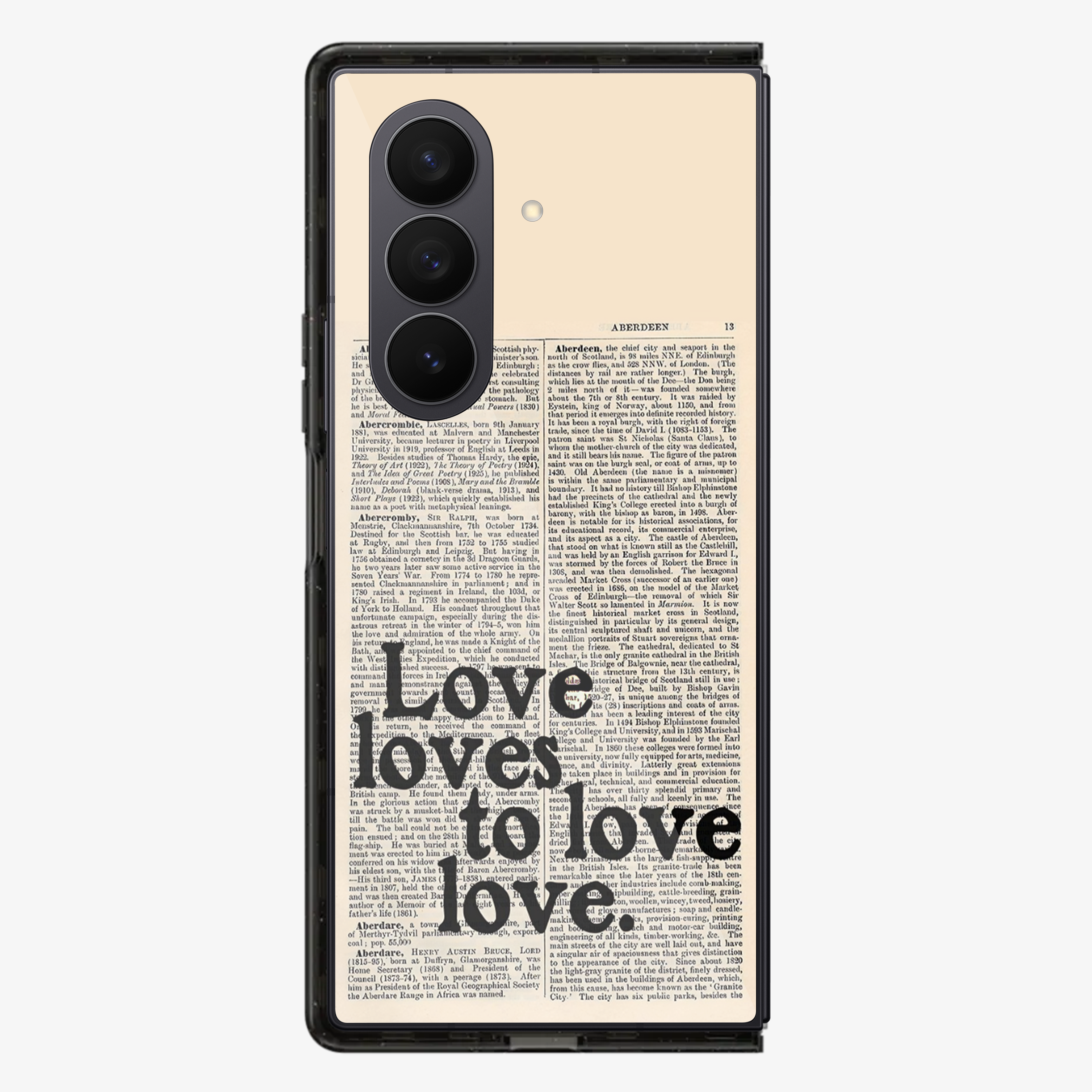 Love Loves to Love  Samsung Z Fold Phone Case