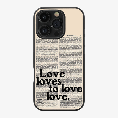 Love Loves to Love Phone Case Clear Silicone Case