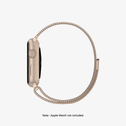 Gold Toned Magnetic Milanese Loop Apple WatchBand
