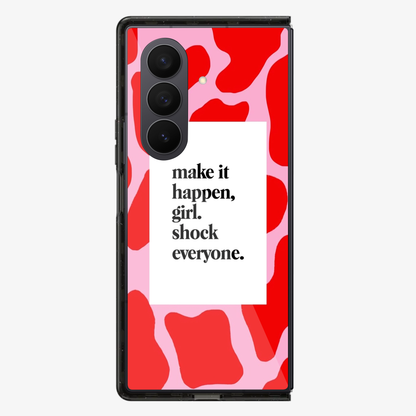 Girl Shock Everyone Samsung Z Fold Phone Case