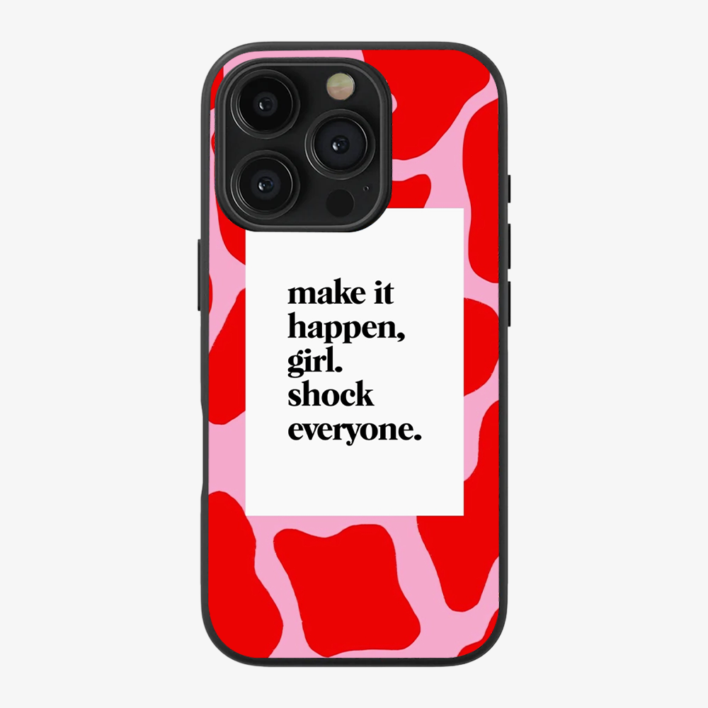 Girl Shock Everyone Phone Case Clear Silicone Case