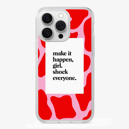 Girl Shock Everyone Phone Case Glass Case