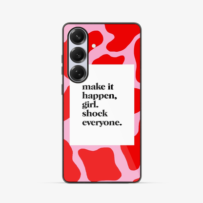 Girl Shock Everyone Samsung Phone Case Glass Case