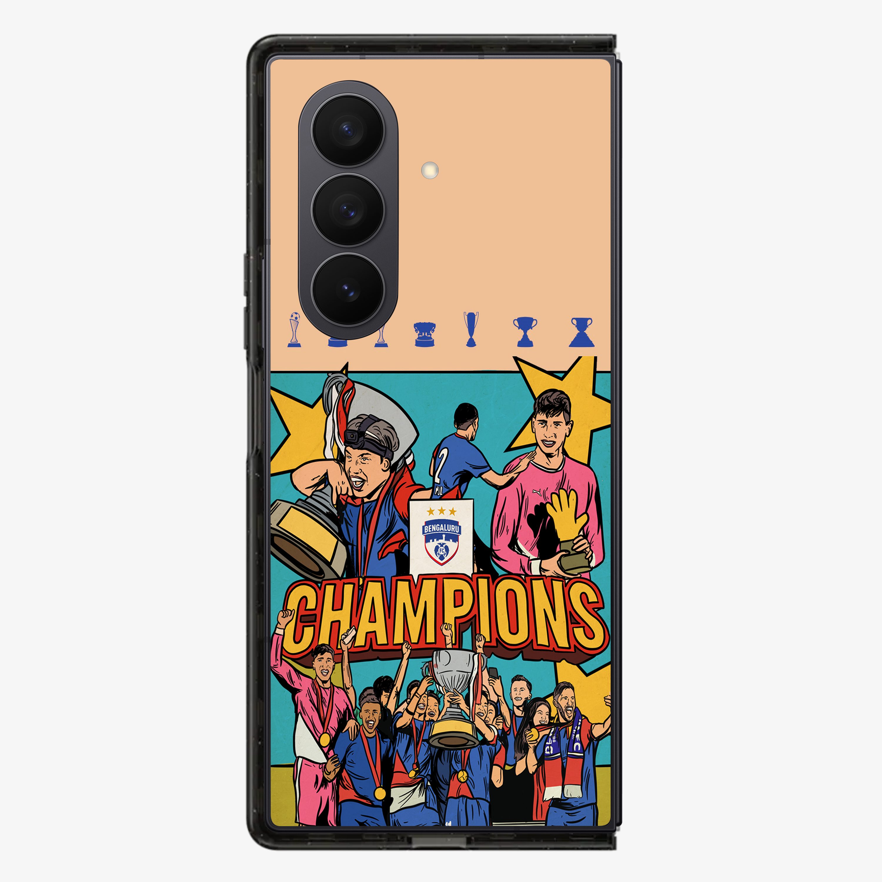 Champions | Two Bengaluru FC Samsung Z Fold Phone Case