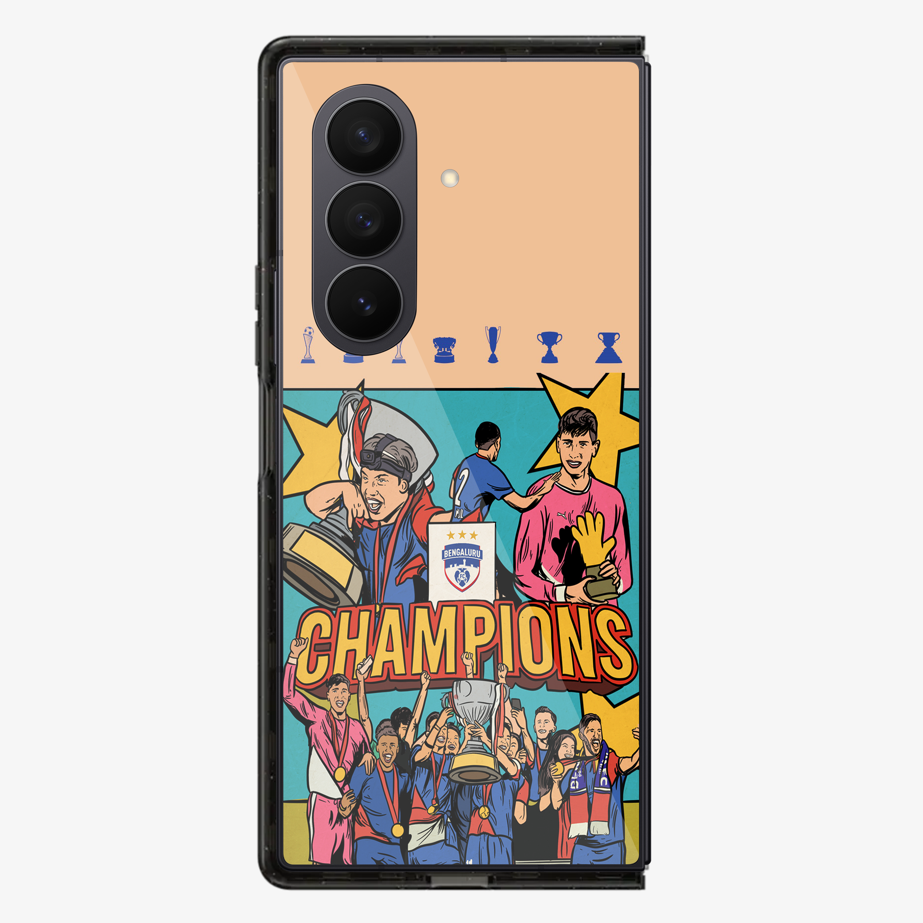 Champions | Two Bengaluru FC Samsung Z Fold Phone Case