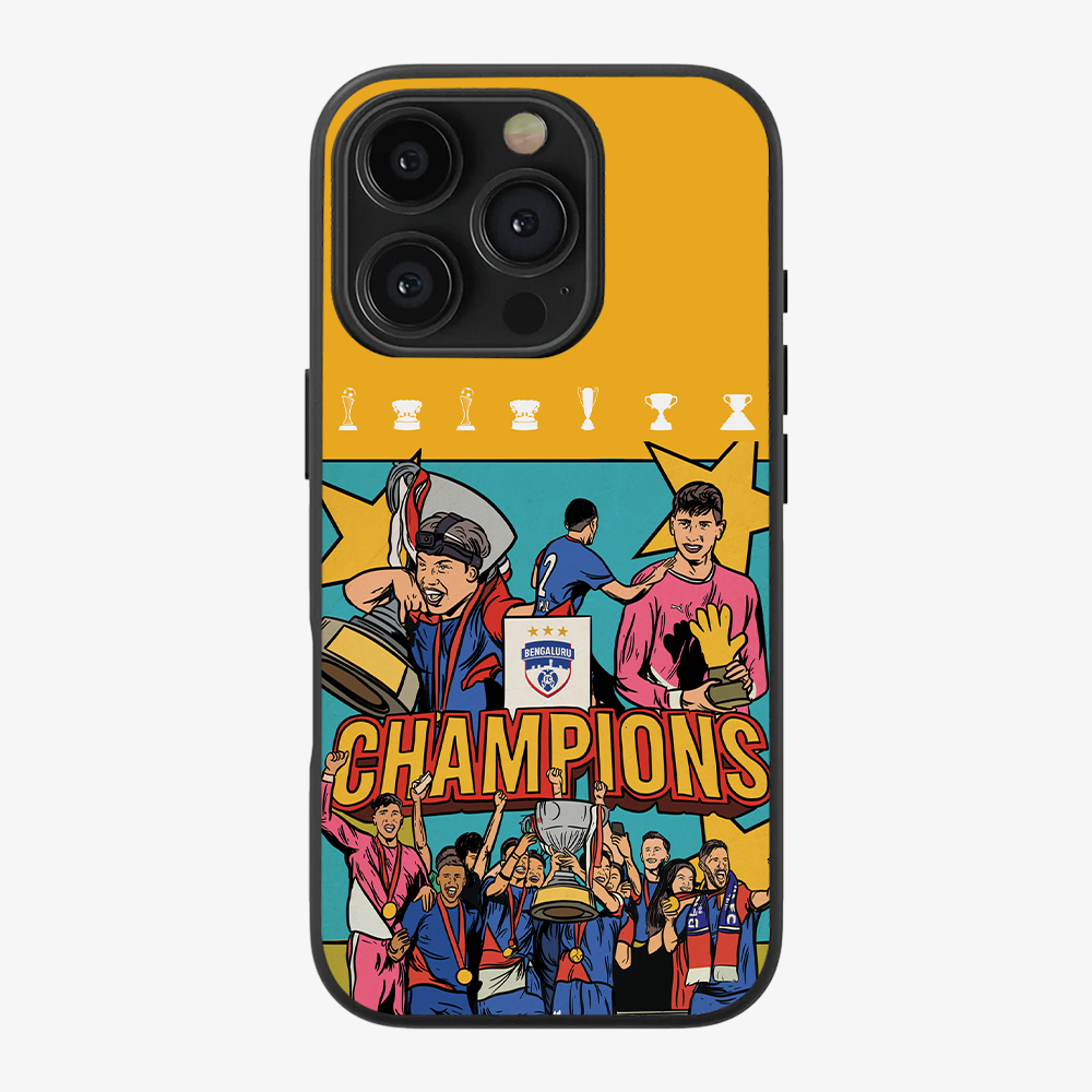 Champions | Two Bengaluru FC Phone Case Clear Silicone Case