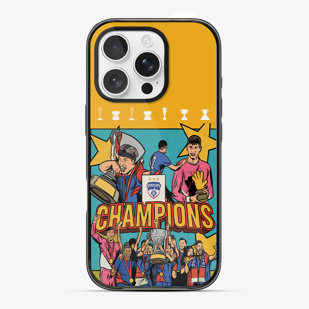 Champions | Two Bengaluru FC Phone Case Anti Yellow Silicone Case