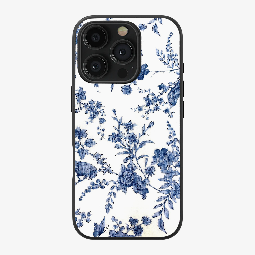 Blue Flowers Phone Case Clear Silicone Case