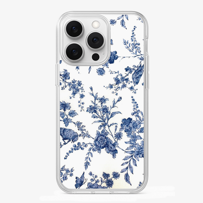 Blue Flowers Phone Case Glass Case