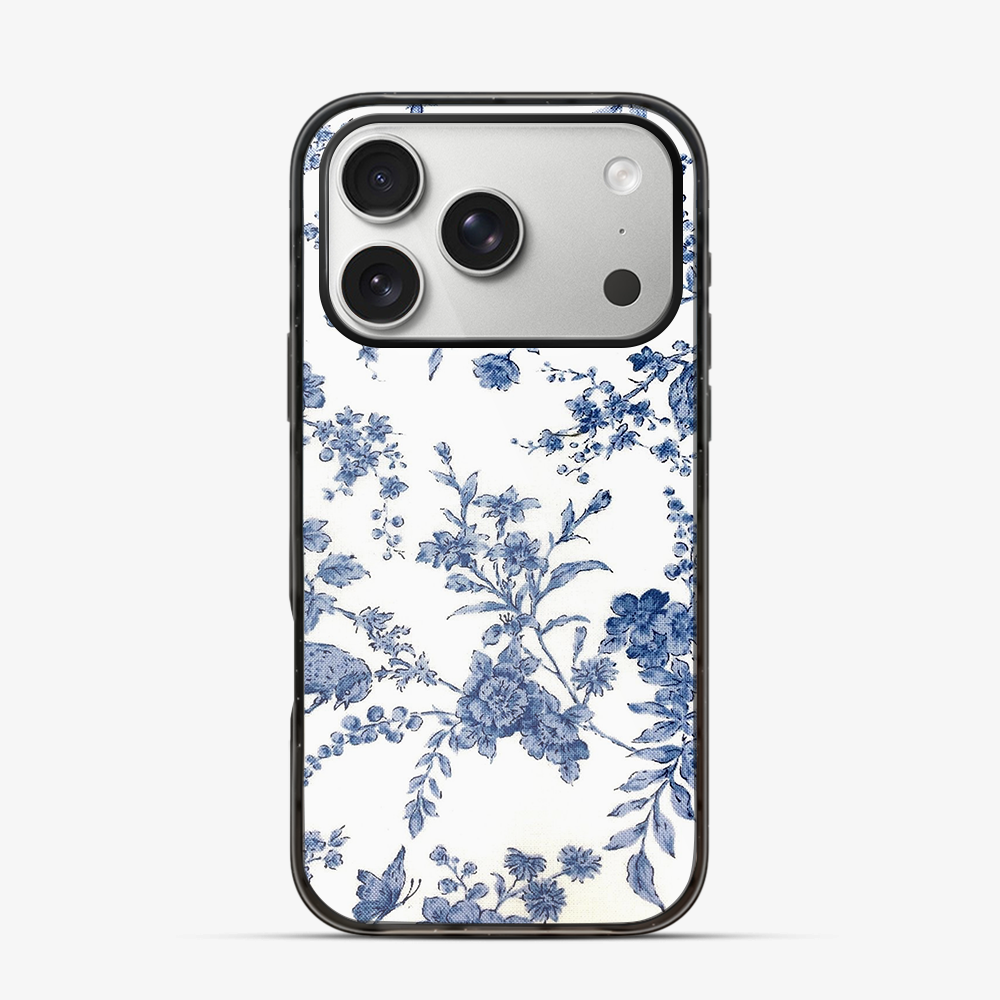 Blue Flowers iPhone 17 Pro Case