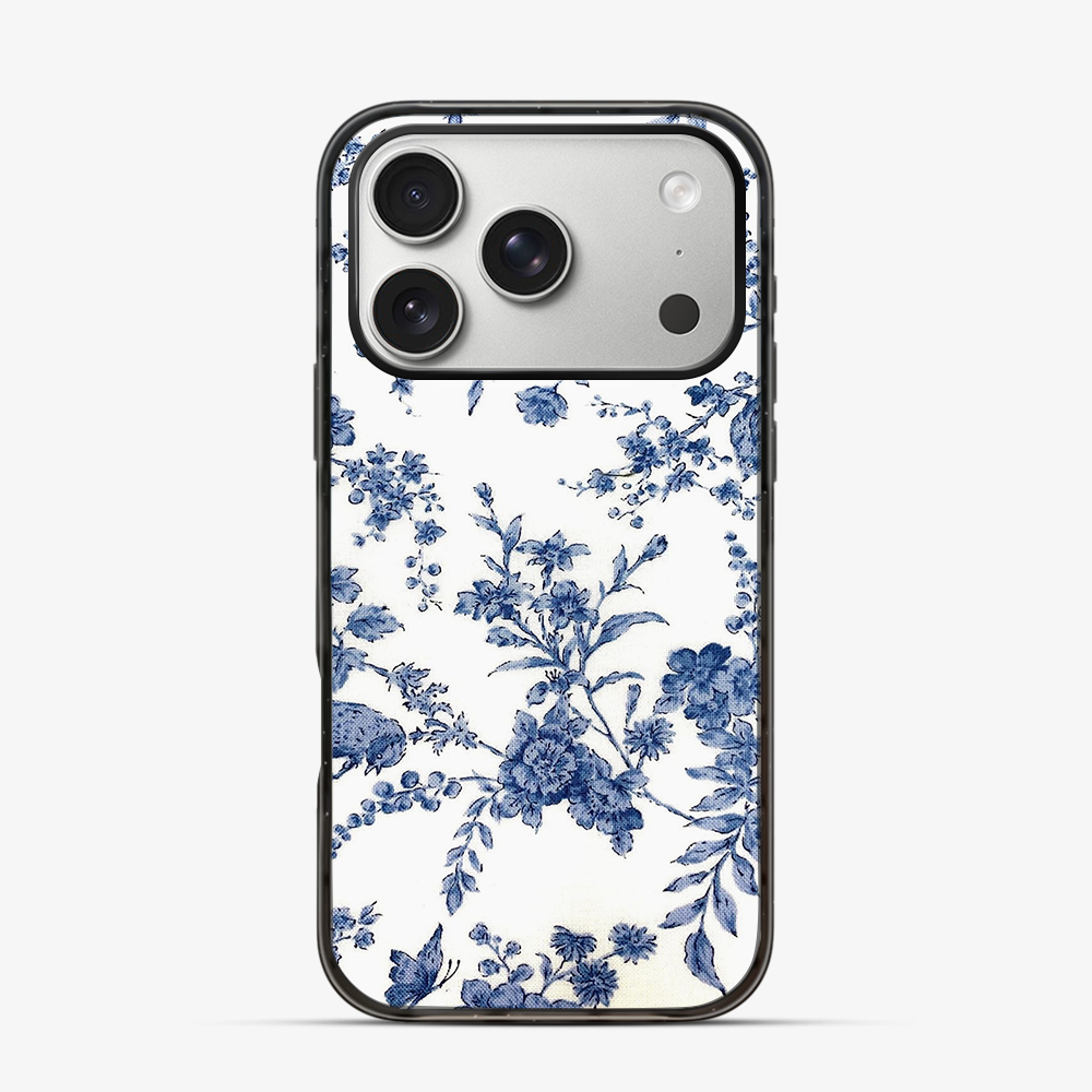 Blue Flowers iPhone 17 Pro Case