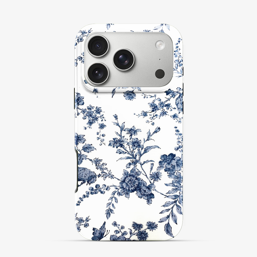 Blue Flowers iPhone 17 Pro Case