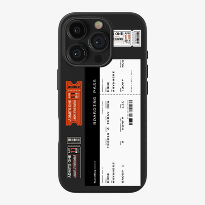 Boarding Pass Phone Case Clear Silicone Case