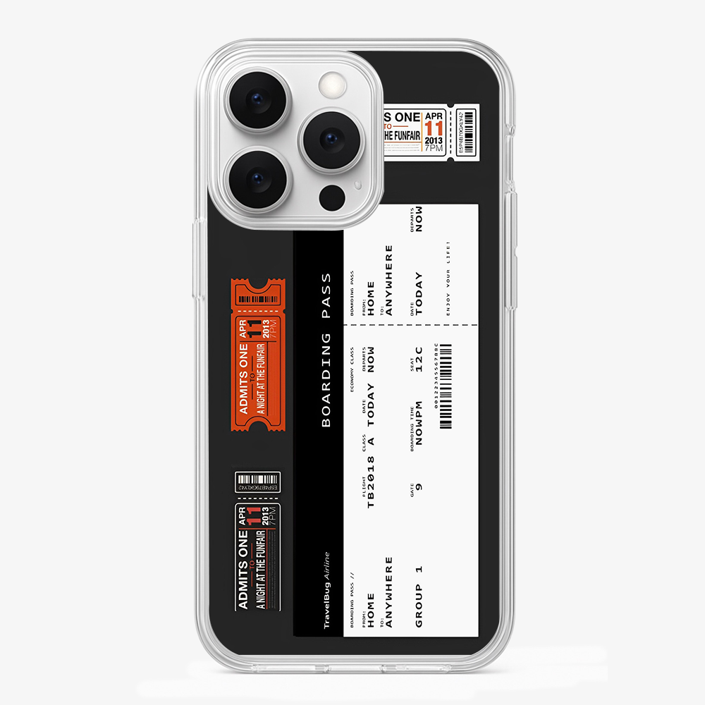 Boarding Pass Phone Case Glass Case