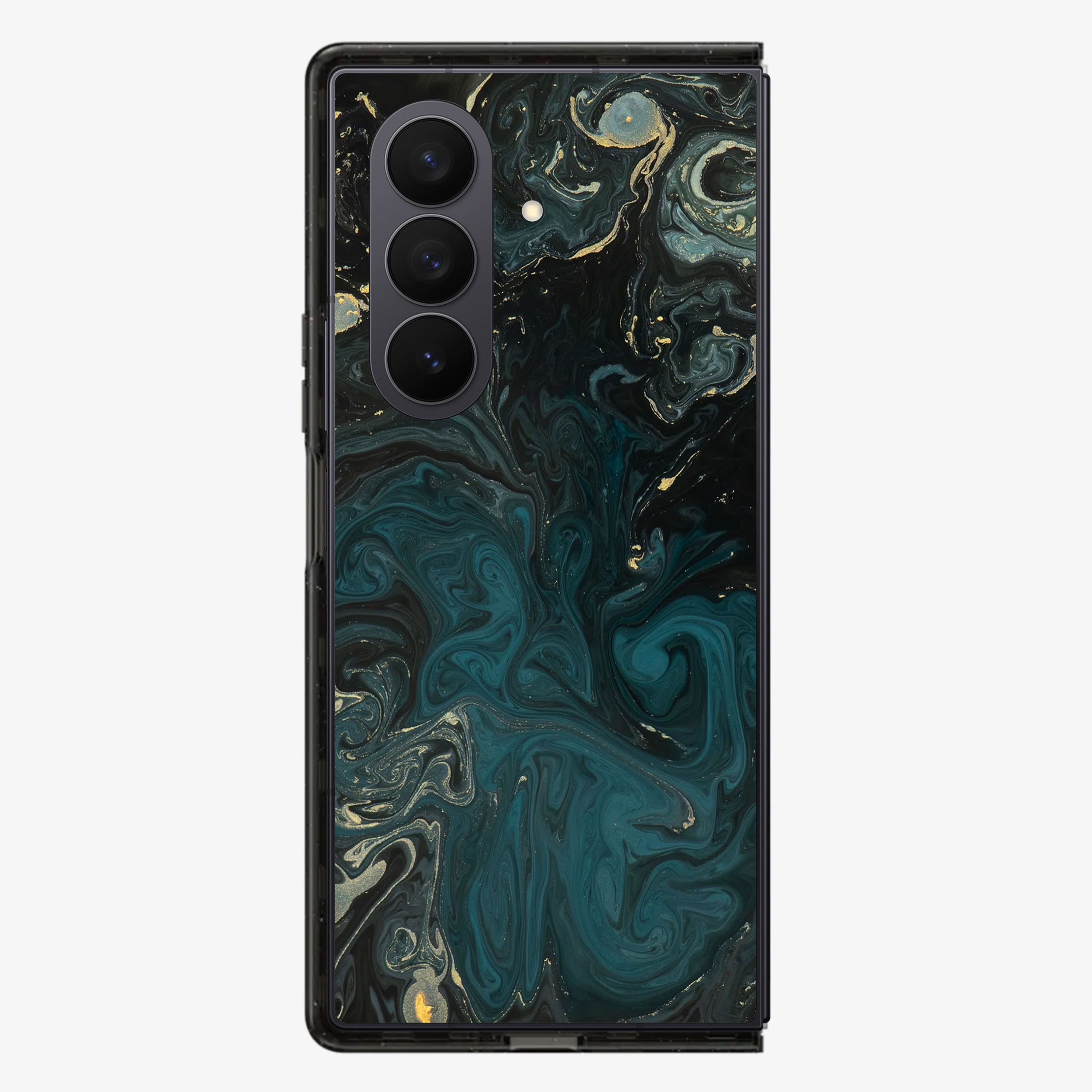 Green Gold Samsung Z Fold Phone Case