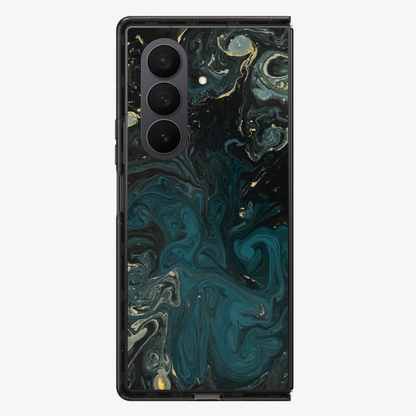 Green Gold Samsung Z Fold Phone Case