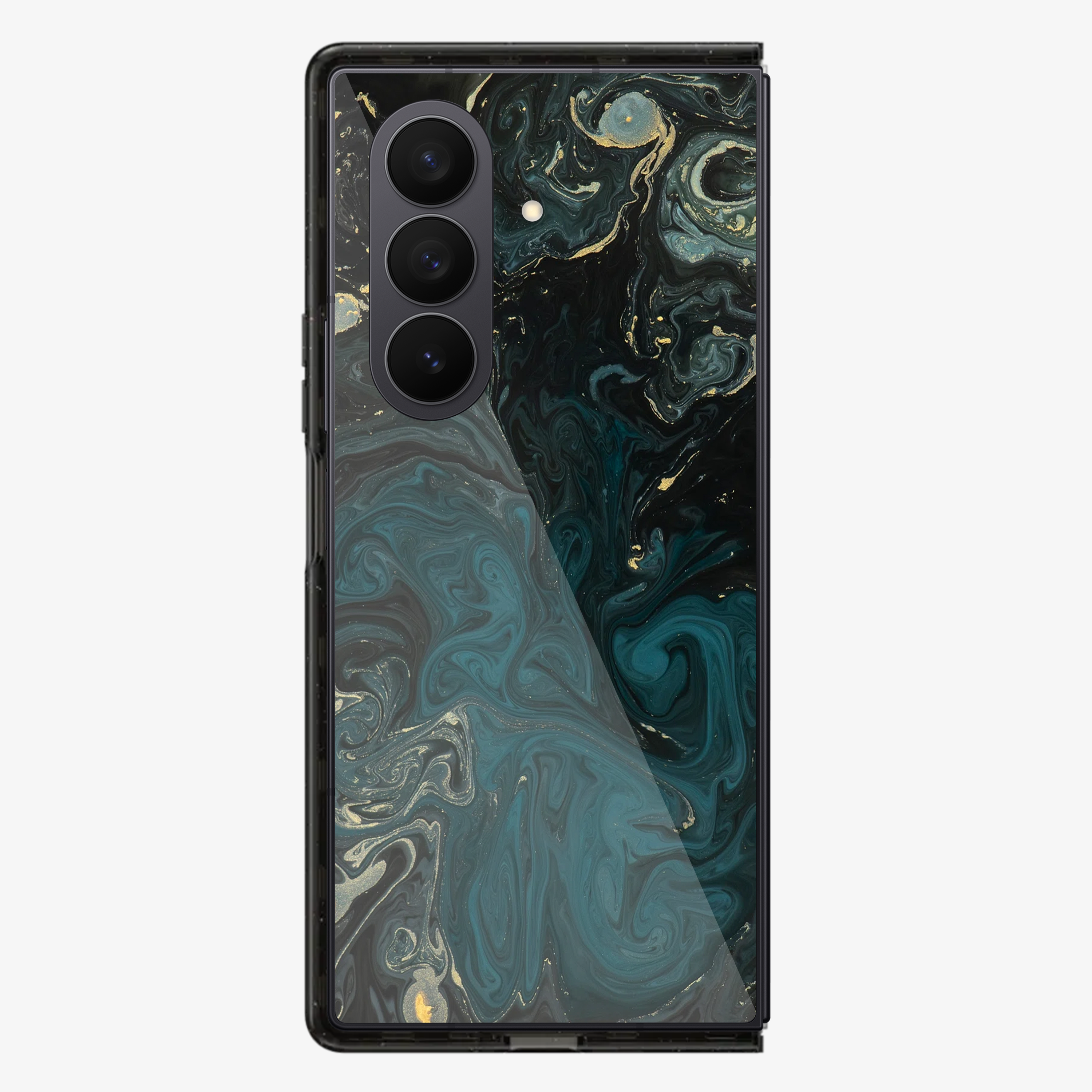 Green Gold Samsung Z Fold Phone Case
