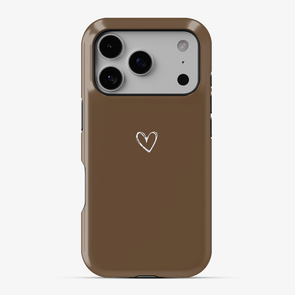 Brown Heart Phone Case