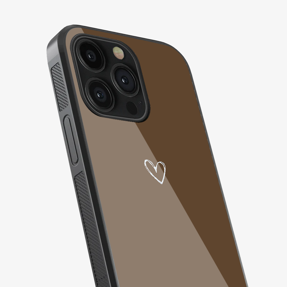 Brown Heart Phone Case