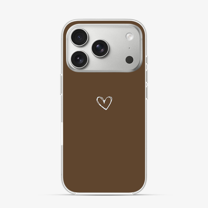 Brown Heart iPhone 17 Pro Case