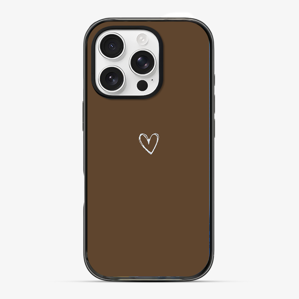 Brown Heart Phone Case Hard 2.0 Case