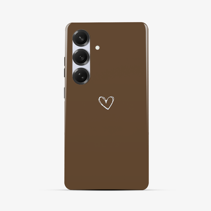 Brown Heart Samsung Phone Case Tough Double Layer