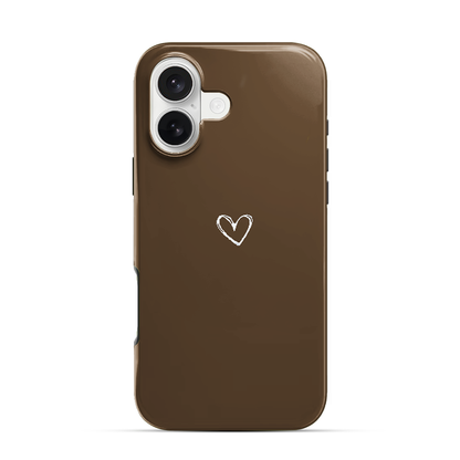 Brown Heart iPhone 17 Case