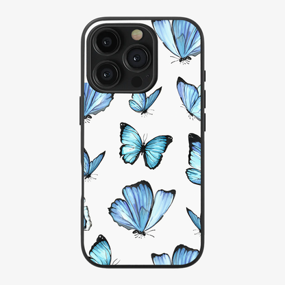 Butterfly Phone Case | Blue Clear Silicone Case