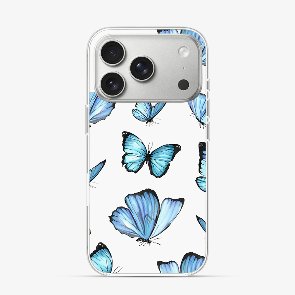 Blue Butterfly iPhone 17 Pro Case