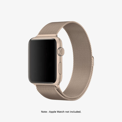 Gold Toned Magnetic Milanese Loop Apple WatchBand