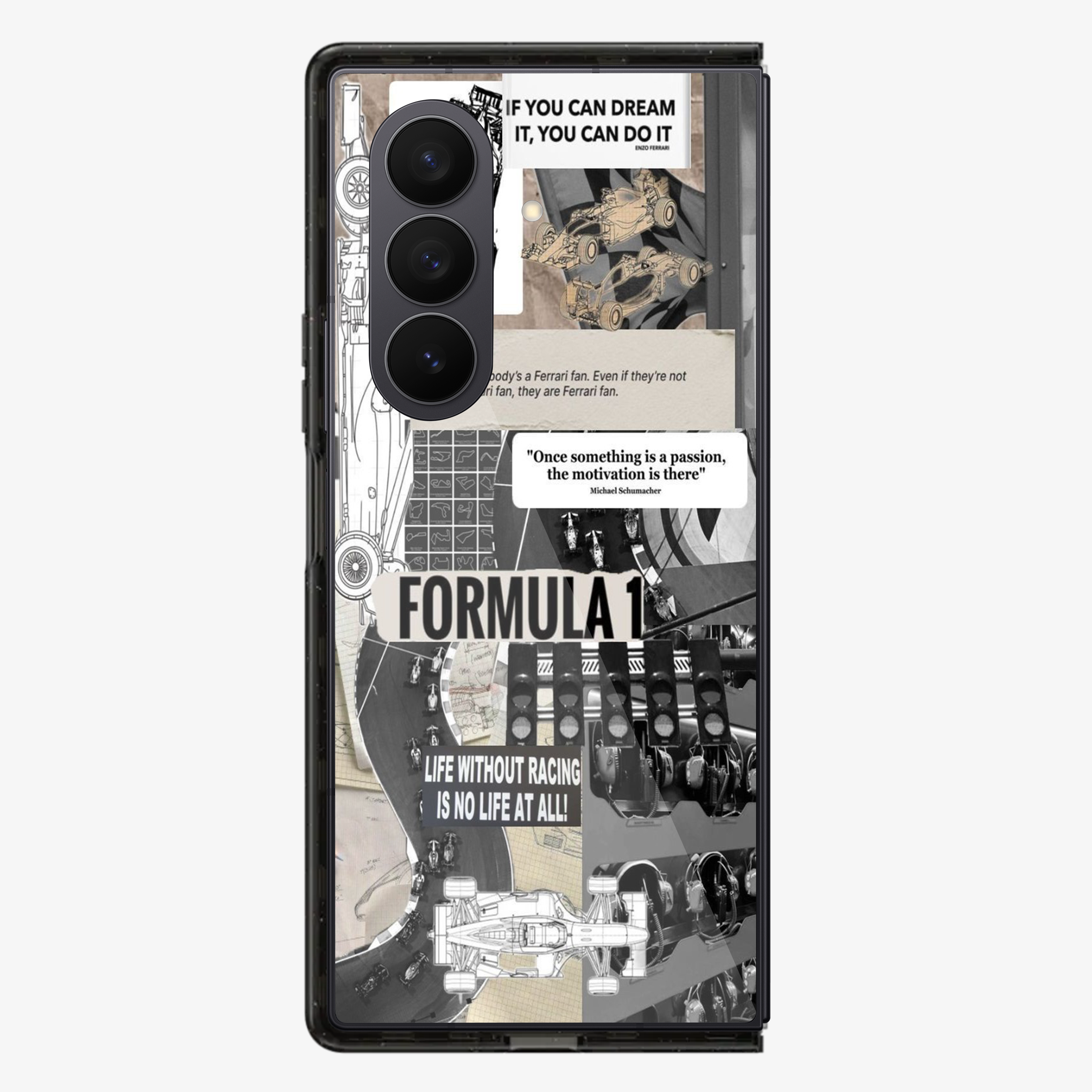 Formula 1 Sticker Samsung Z Fold Phone Case