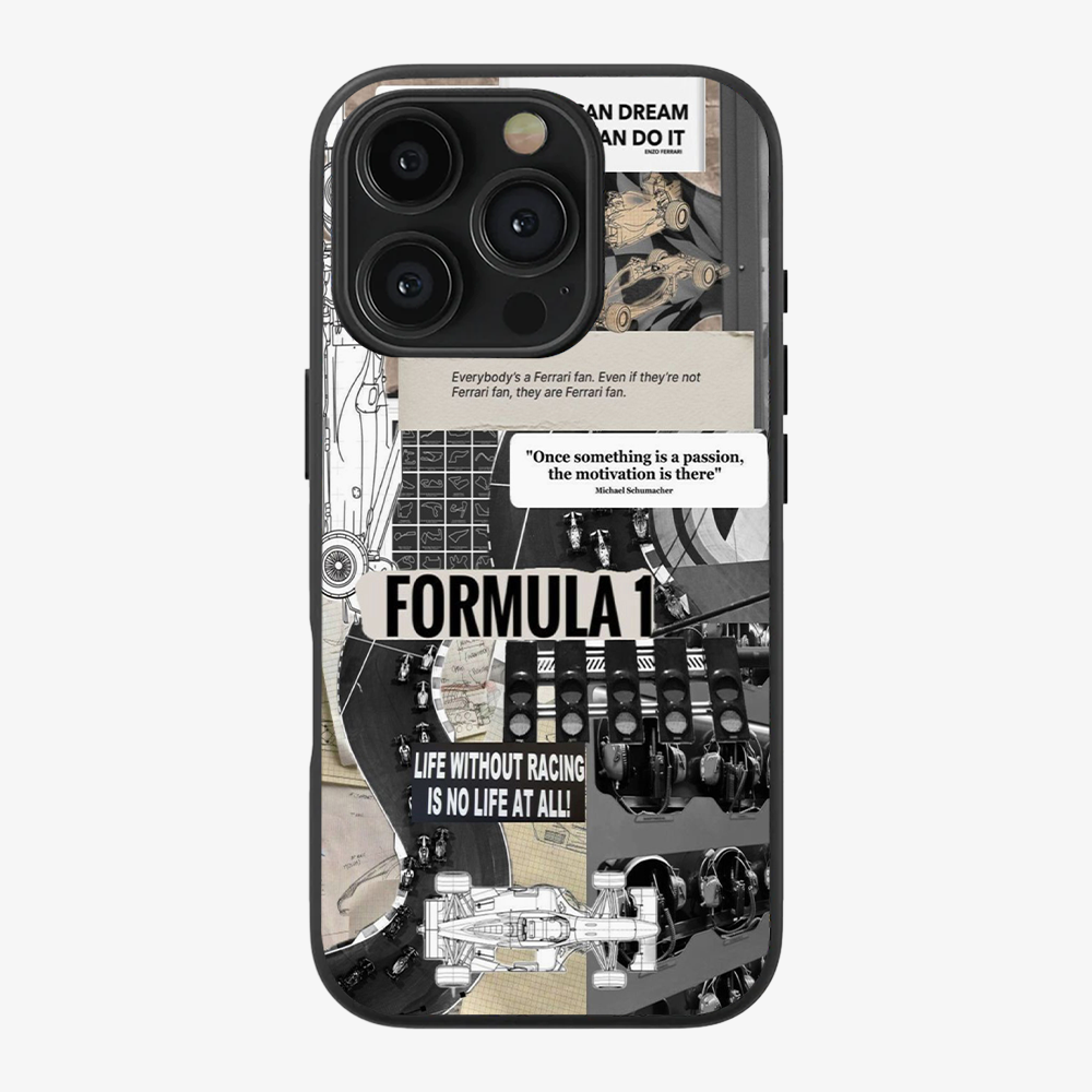 Formula 1 Sticker Phone Case Clear Silicone Case