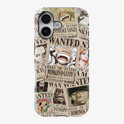 Wanted One Piece Luffy Anime Phone Case