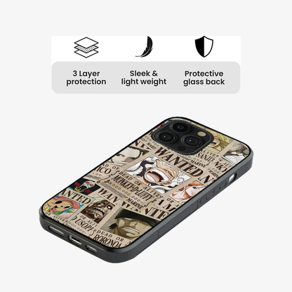 Wanted One Piece Luffy Anime Phone Case