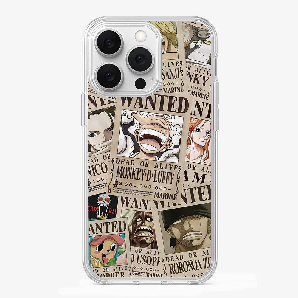 Wanted One Piece Luffy Anime Phone Case Glass Case