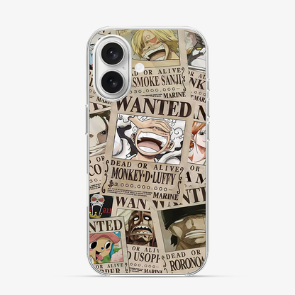 Wanted One Piece Luffy Anime iPhone 16 Case
