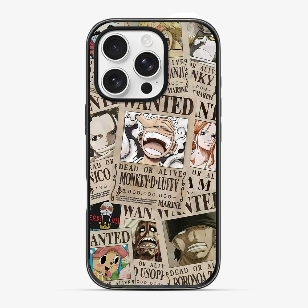 Wanted One Piece Luffy Anime Phone Case Hard 2.0 Case