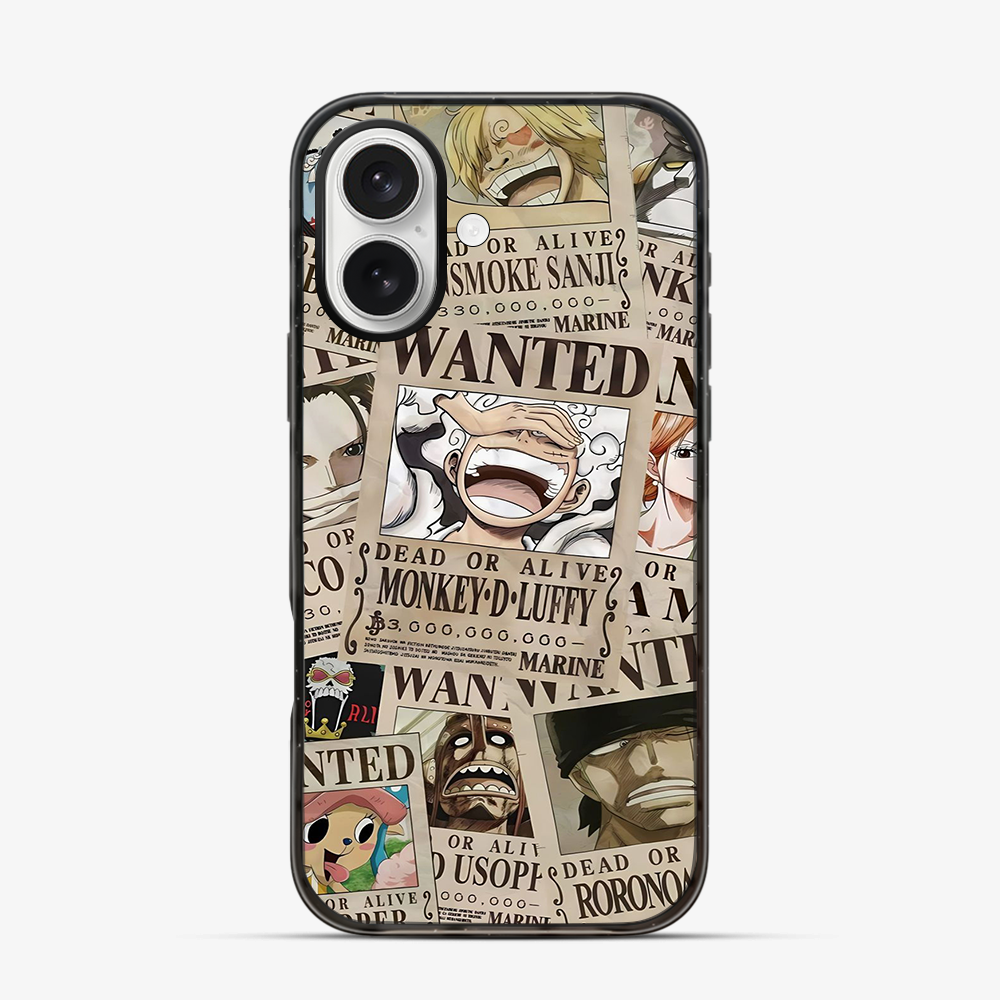 Wanted One Piece Luffy Anime iPhone 16 Case