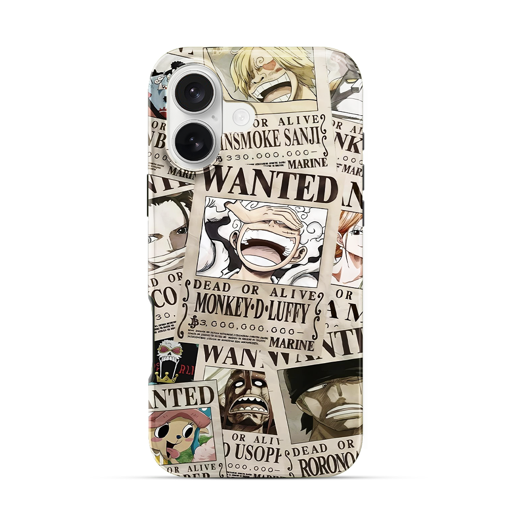 Wanted One Piece Luffy Anime iPhone 16 Case