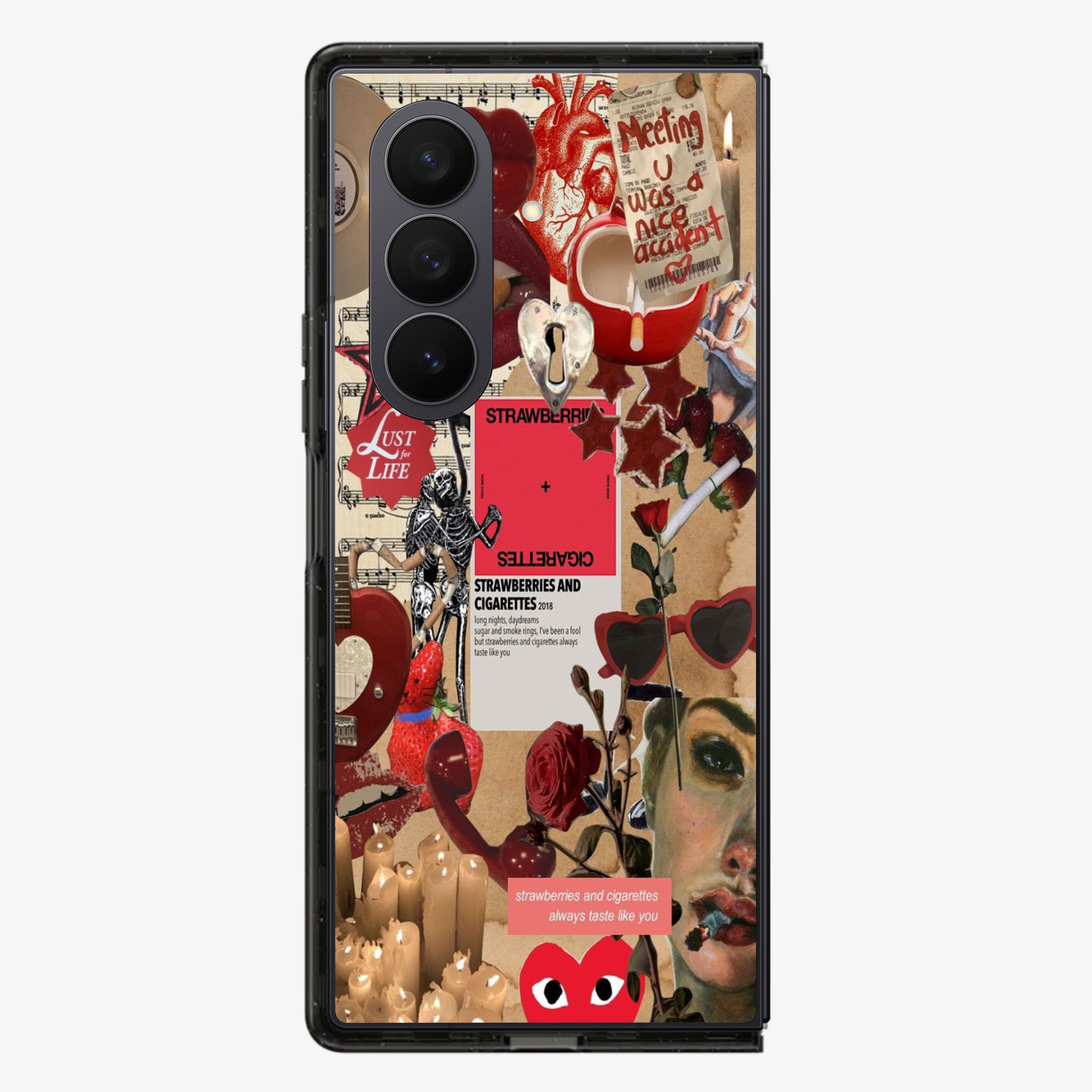 Strawberries and Cigarettes Samsung Z Fold Phone Case