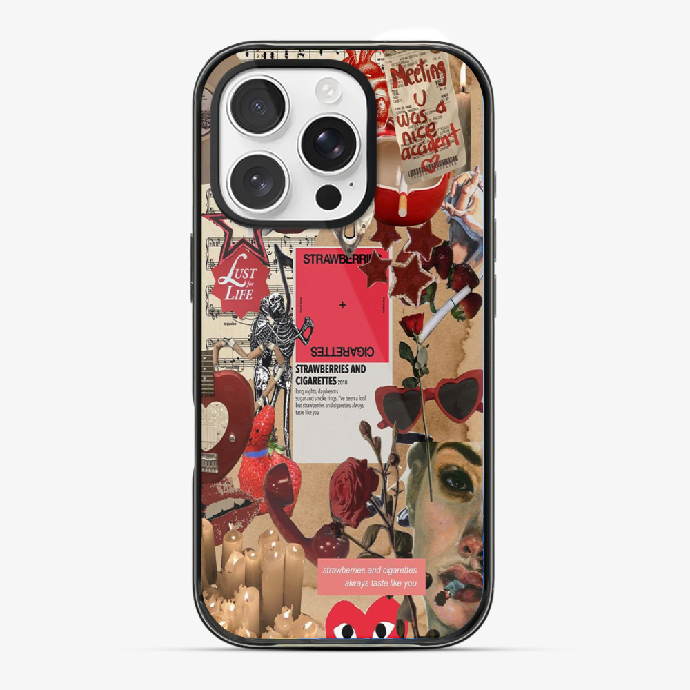 Strawberries and Cigarettes Phone Case Anti Yellow Silicone Case