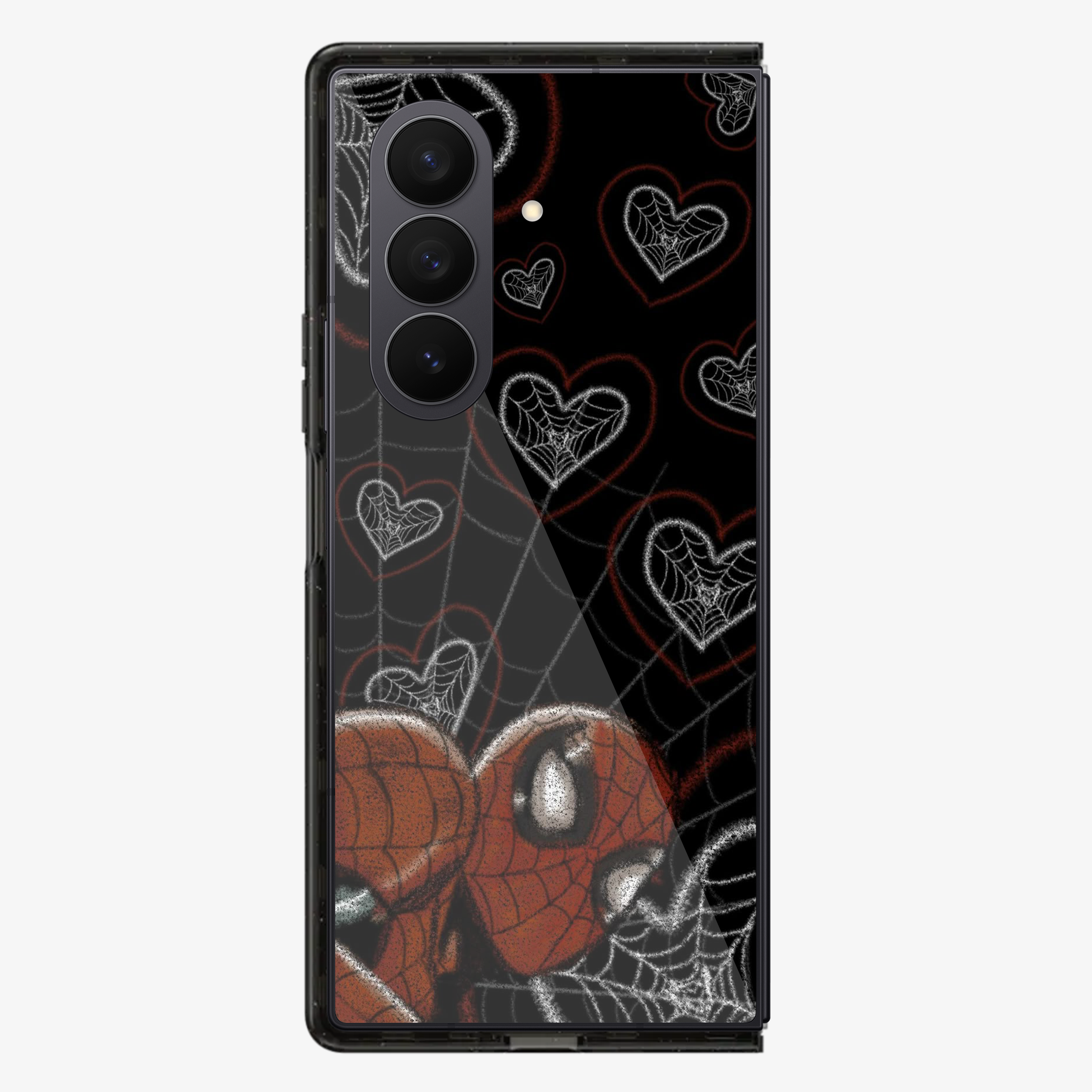 Spiderman Web-Heart Samsung Z Fold Phone Case